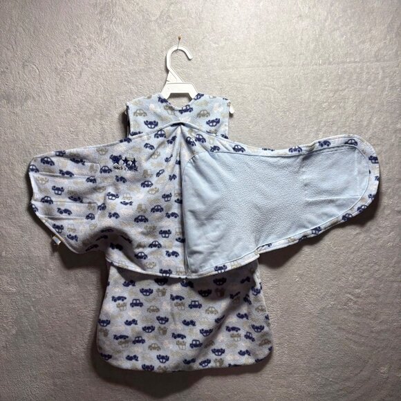 Halo Sleep Sack Swaddle Small Boys Fleece Blanket Blue Cars 3-6 Month - Picture 7 of 7